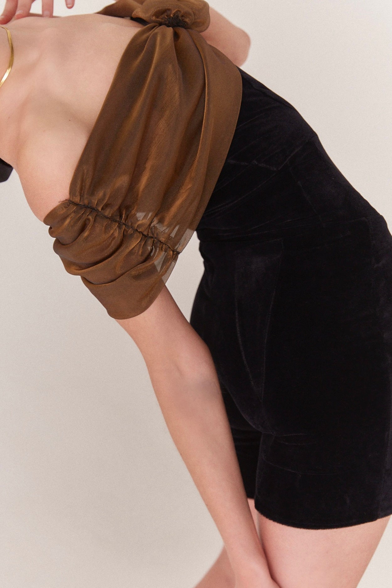 Carterier Black and Gold Signature Up-cycled Cocktail Romper