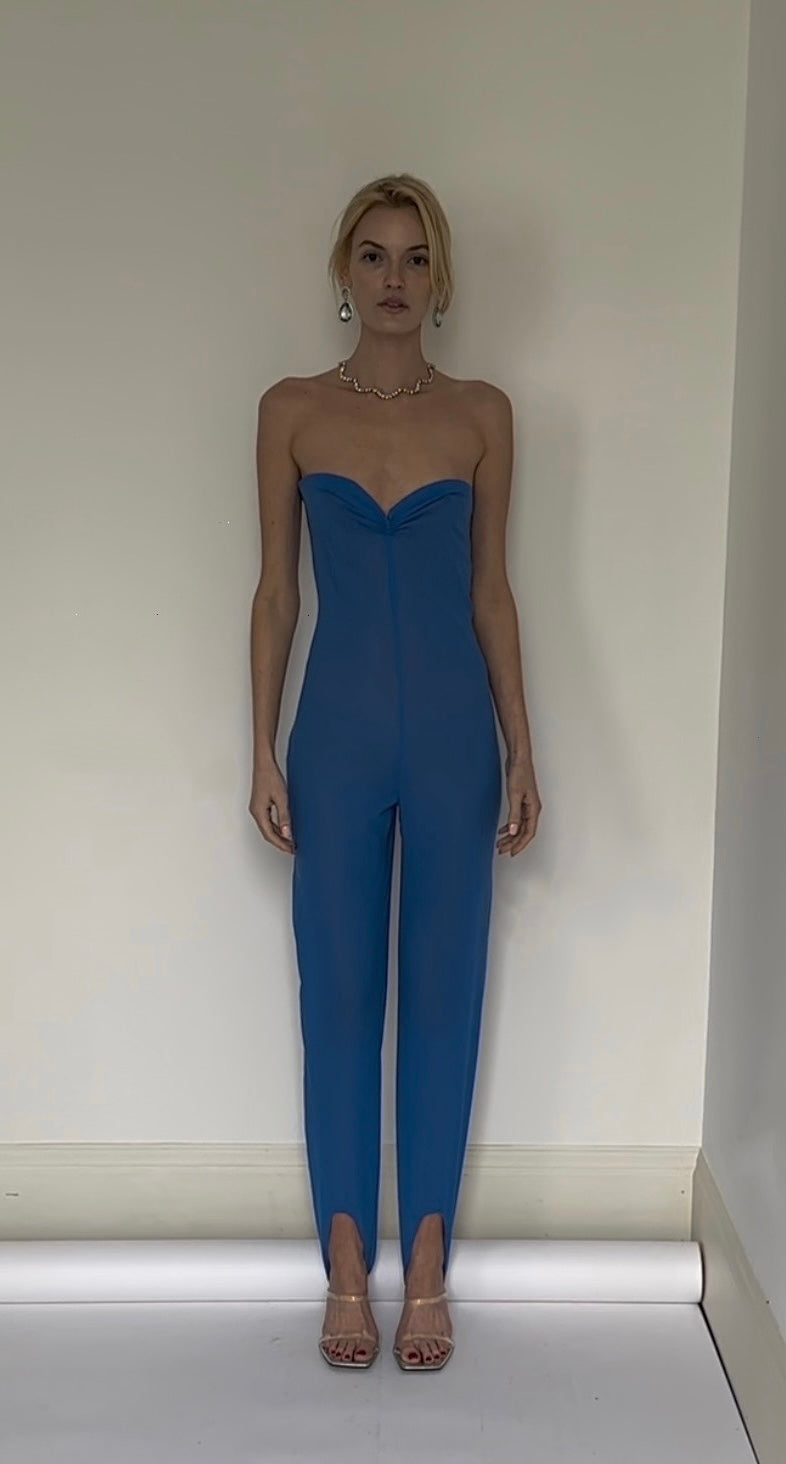Silk Road Electric Blue multi-function Jumpsuit and detachable Foxsleeves