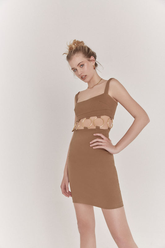 Carterier Praline Brown Chainmail Dress