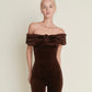 Carterier Umber Brown Signature Up-cycled Cocktail Romper