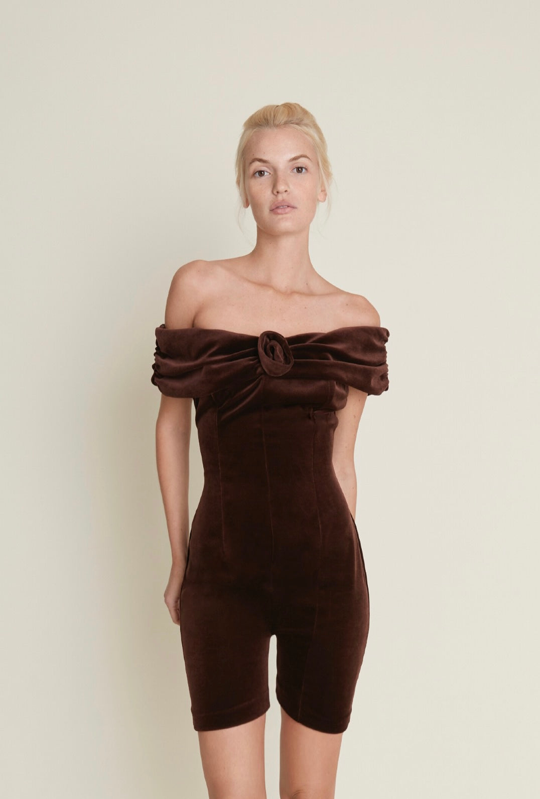 Carterier Umber Brown Signature Up-cycled Cocktail Romper