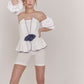 Carterier Monaco White Upcycled Corset