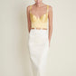 Carterier Champagne Yellow Diamanté Dream Makeshift Dress to Skirt & Top