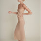 Carterier Light Nude Silk Slip and Petticoat Dress