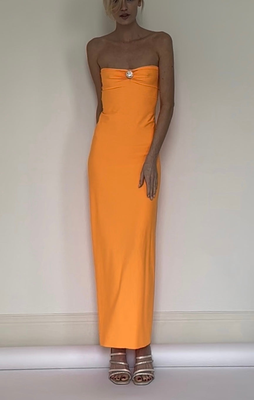 Carterier Capri Mermaid Mercy Slip Dress with Giant Swaroski Motif