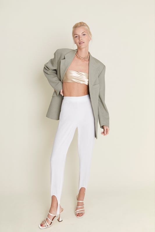 Carterier Monaco White Stirrup Trousers