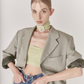 Carterier Sub-Lime Green Cashmere Crop Top and Choker Duo