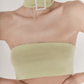 Carterier Sub-Lime Green Cashmere Crop Top and Choker Duo